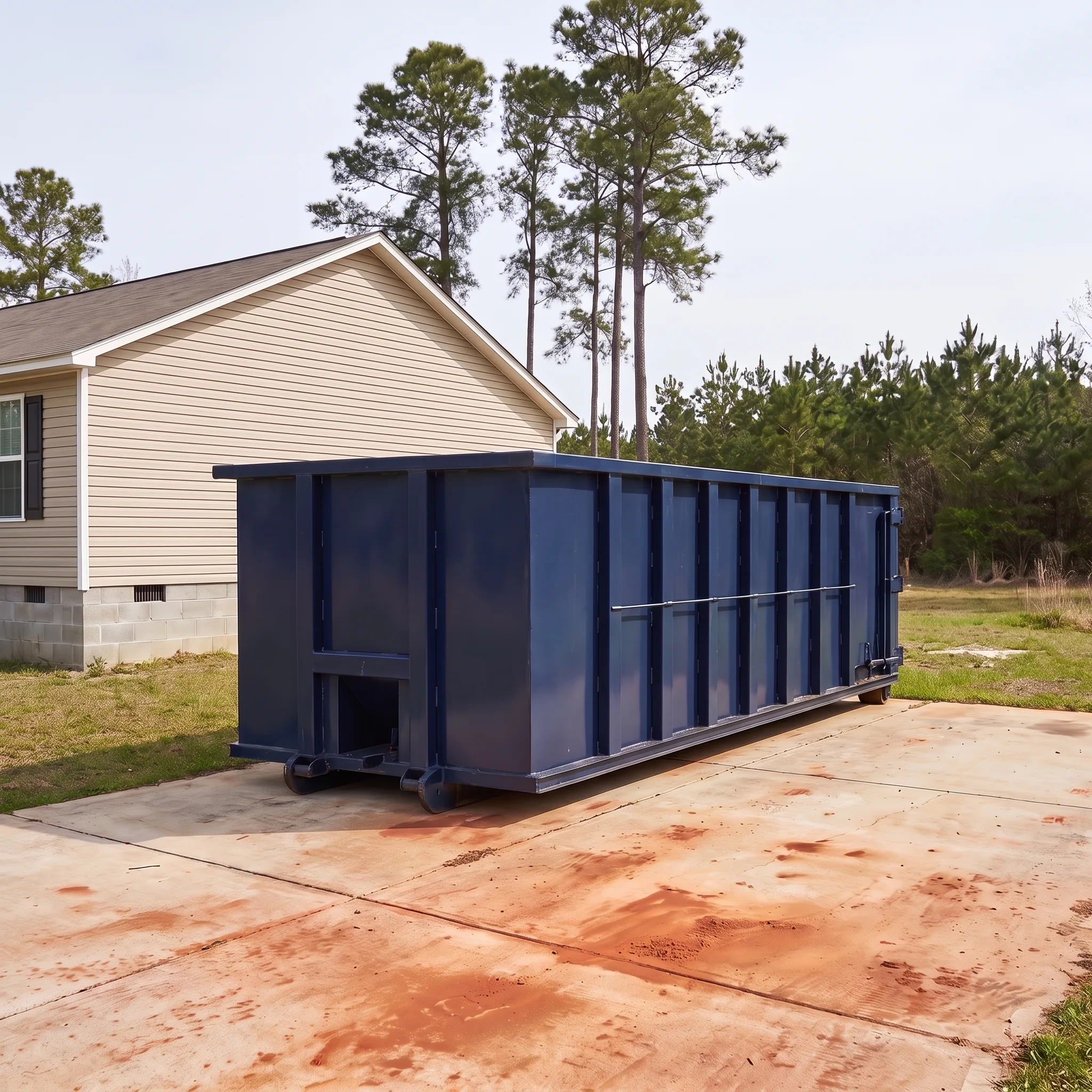 Dumpster on a Lawrenceville, GA job site